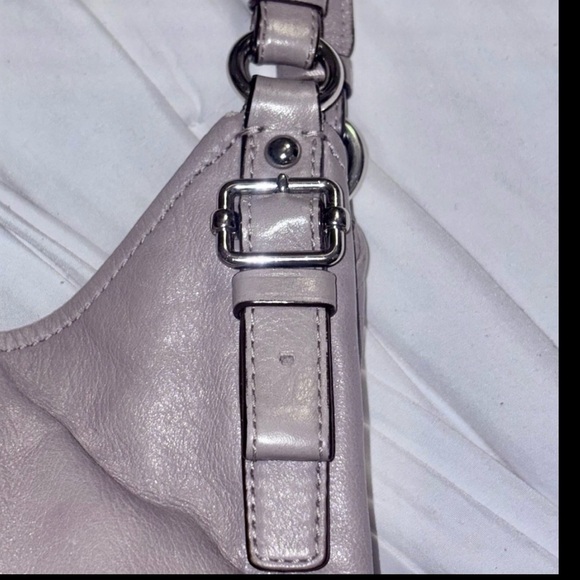 Coach Madison Maggie All Leather Hobo Style Shoulder Bag In Grey - Picture 12 of 16